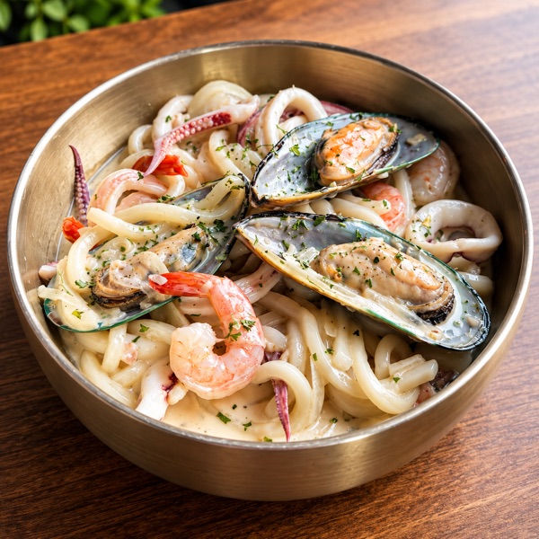 Creamy Seafood Udon