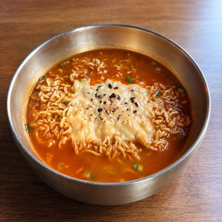Korean Instant Ramen with Cheese